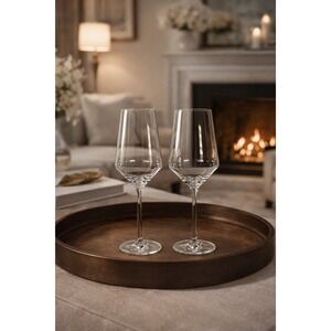 Set of 2 Zwiesel Clear Crystal Stemmed Wine Glasses Modern 9 Inch